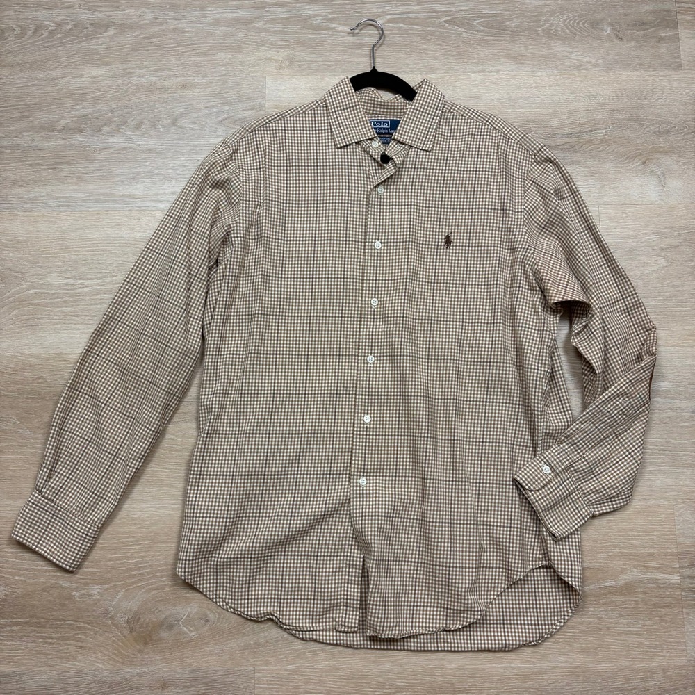 Polo Ralph Lauren Bradford Classic Fit Long Sleeve Gingham Shirt‎ Men's Large